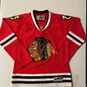 Reebok Size Women’s Small NHL Chicago Blackhawks Female Jersey Hockey Blank